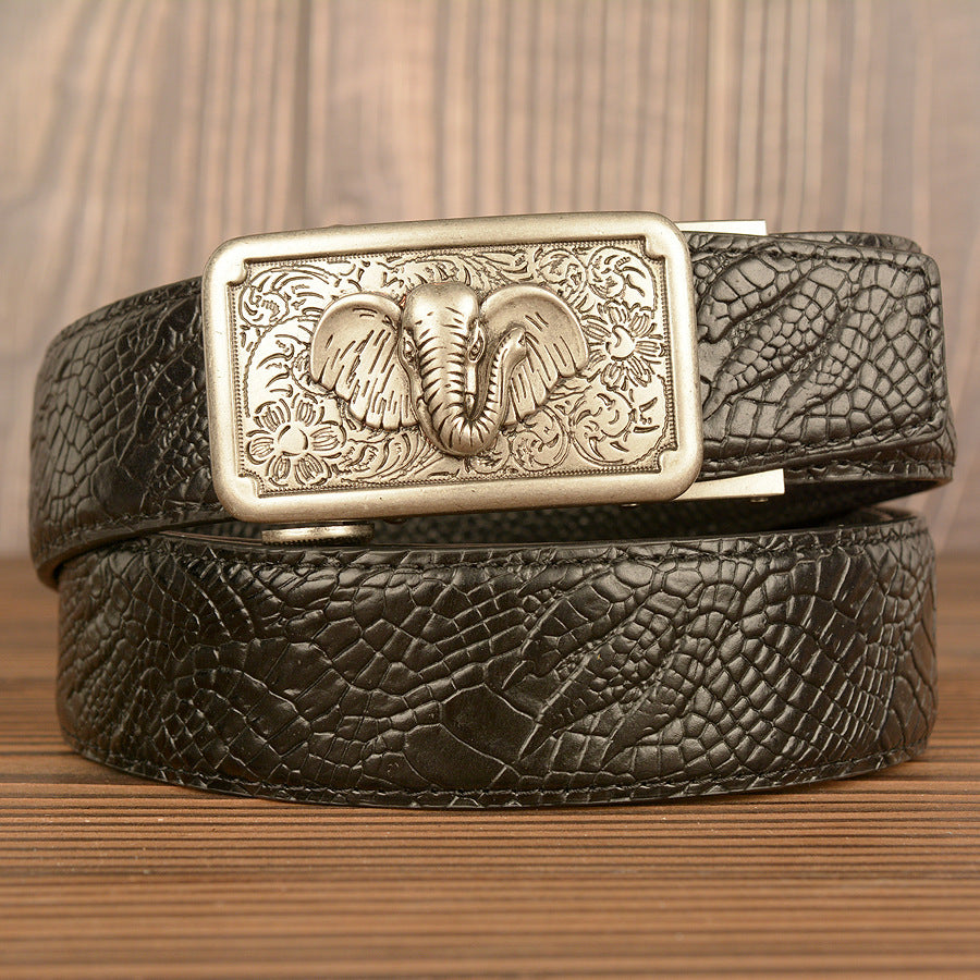Men's Personality Automatic Top Leather Belt - Individual Expression