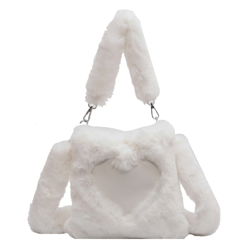 Love Handbags Sacs à bandoulière en peluche d'hiver pour femmes
