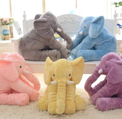 Oreiller poupée éléphant bébé confort dormir avec