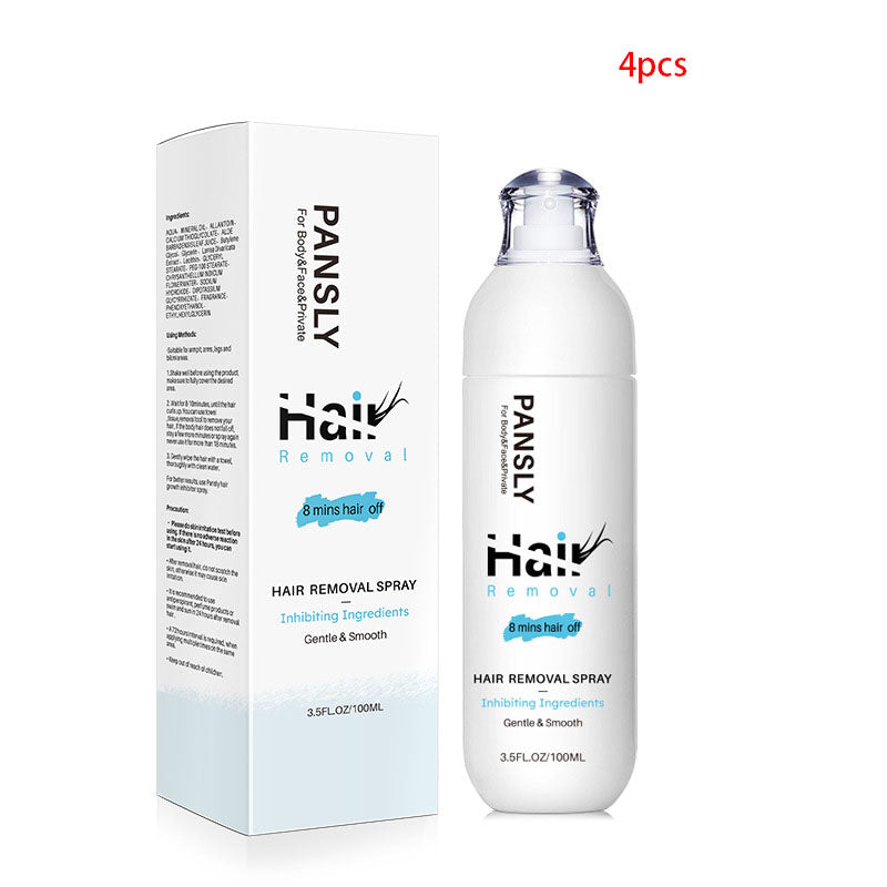 PANSLY Hårborttagning 100 ml skonsam spray kroppsvårdskräm för armar och ben