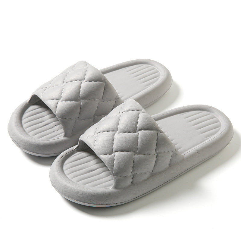 Unisex Rhombus EVA Summer Slippers - Non-Slip Lightweight