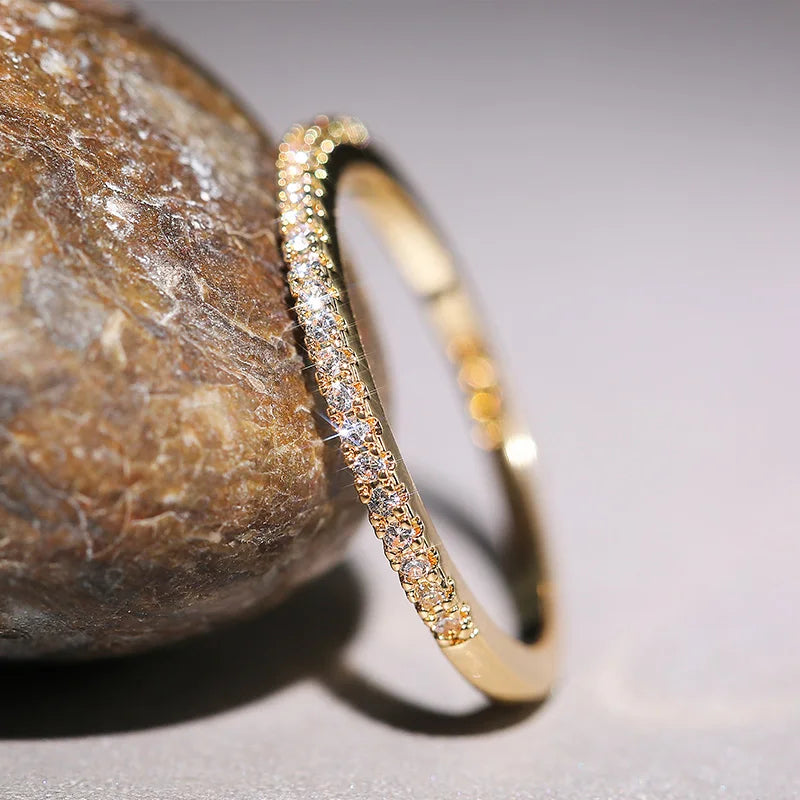 Thin Rings Brilliant Cubic Zircon