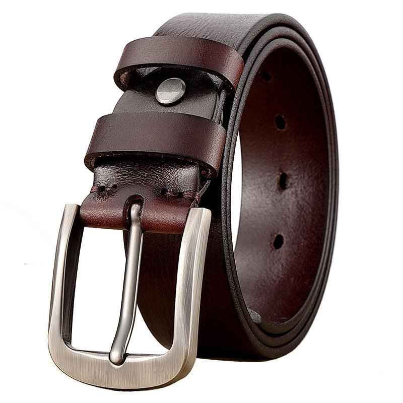 Men's First Layer Cow Leather Belt - Pure Authenticity