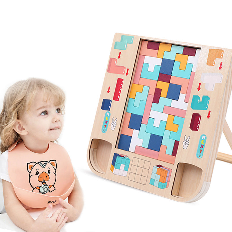 Puzzle éducatif en bois pour enfants, jouet en trois dimensions, éducation précoce