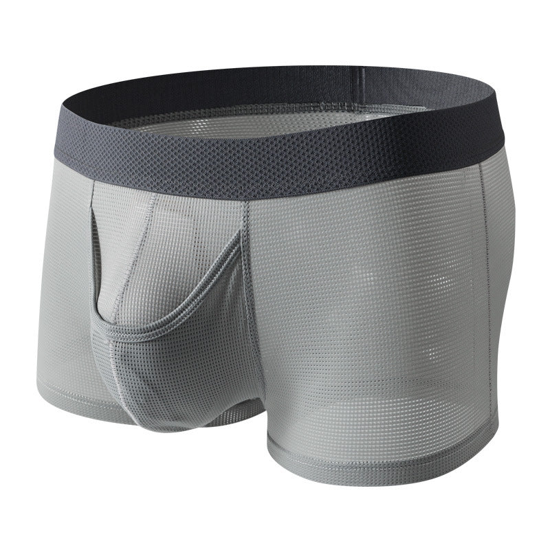 Men's Ice Silk Boxer Mesh Breathable Underwear