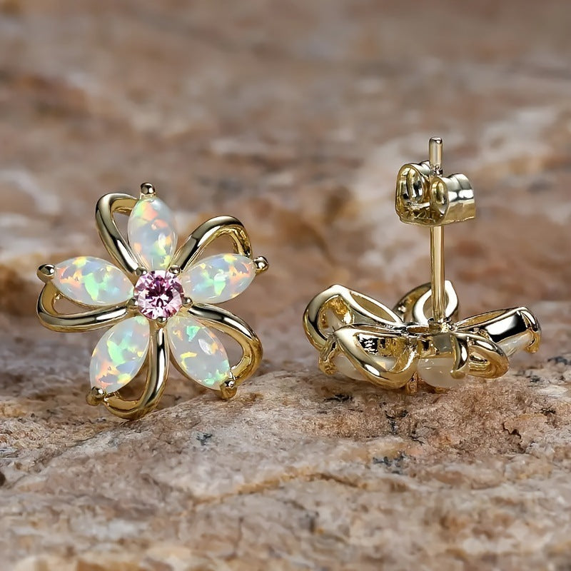 Cherry Blossom Stud Earrings - Fashion Jewelry