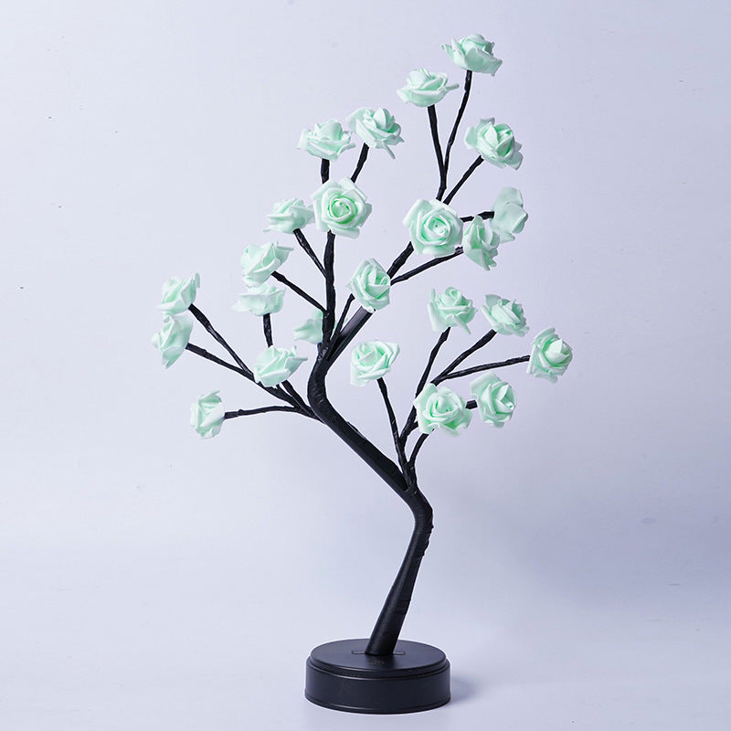 Bordslampa Blomma Träd Rose Lampor Fairy Skrivbord Nattlampor USB-drivna presenter till bröllop Alla hjärtans juldekoration