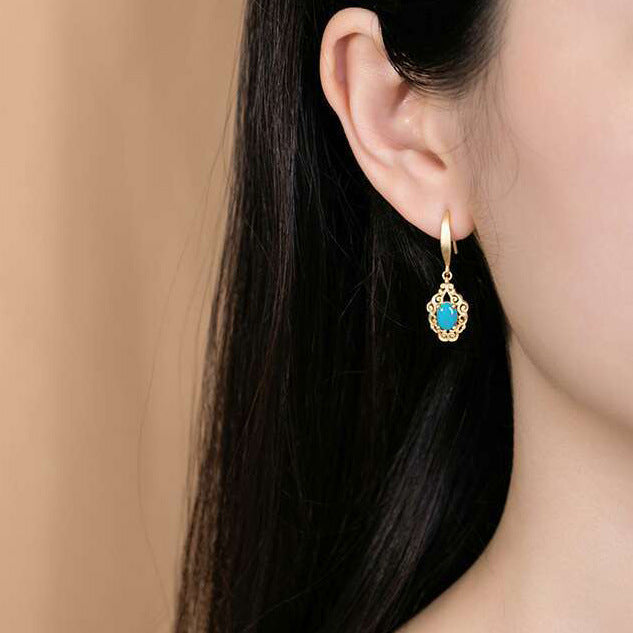 Retro Turquoise Earrings - Vintage Jewelry Collection