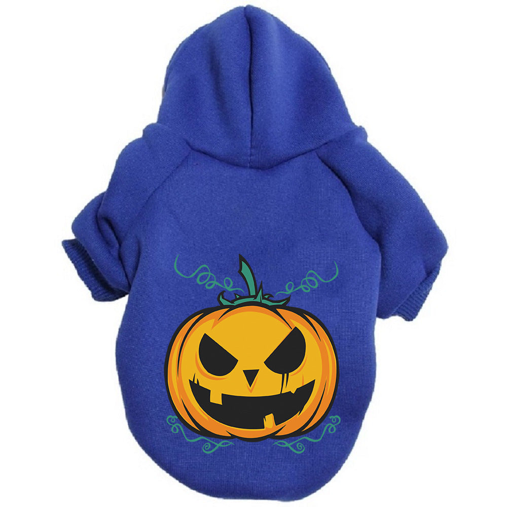 Vêtements de pull à motif de chien citrouille d'Halloween