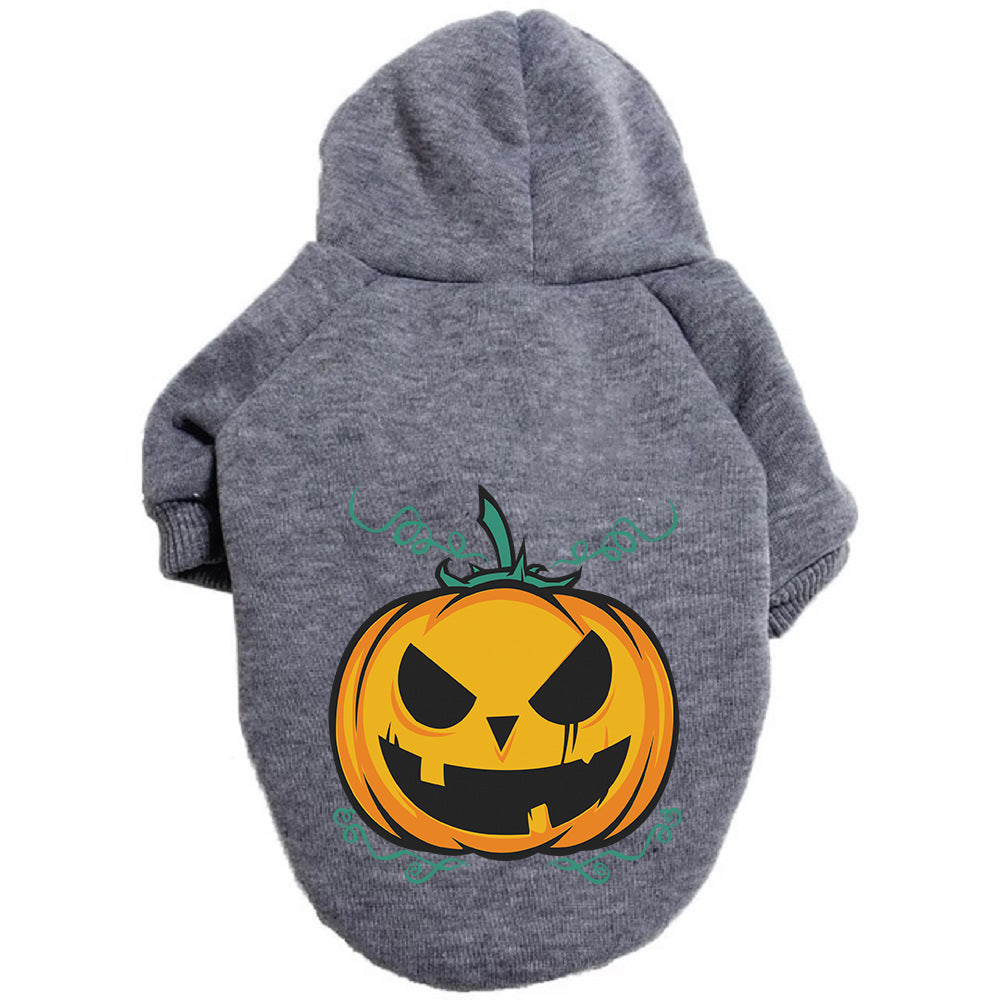 Vêtements de pull à motif de chien citrouille d'Halloween