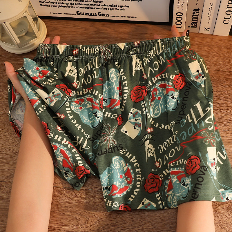 Men's Underwear - Cotton Printed Boxer Shorts