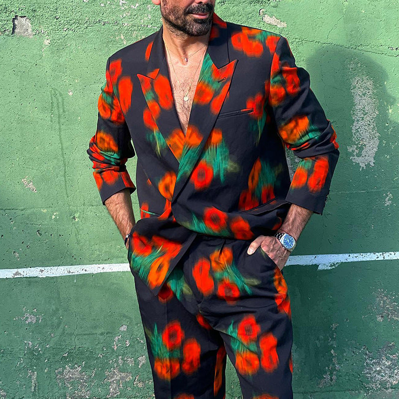 Costume personnalisé rayé à la mode pour hommes