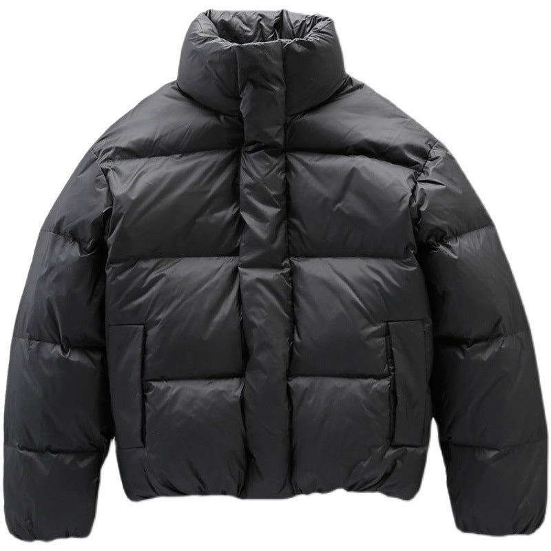 Doudoune noire à col montant pour homme