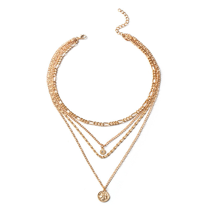 Chunky Gold Halsband Chunky Charm Halsband För Kvinnor Layered Guld Halsband För Kvinnor Silver Mynt Halsband Smycken Presenter För Kvinnor
