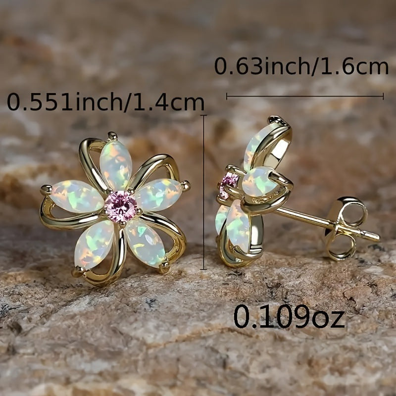Cherry Blossom Stud Earrings - Fashion Jewelry