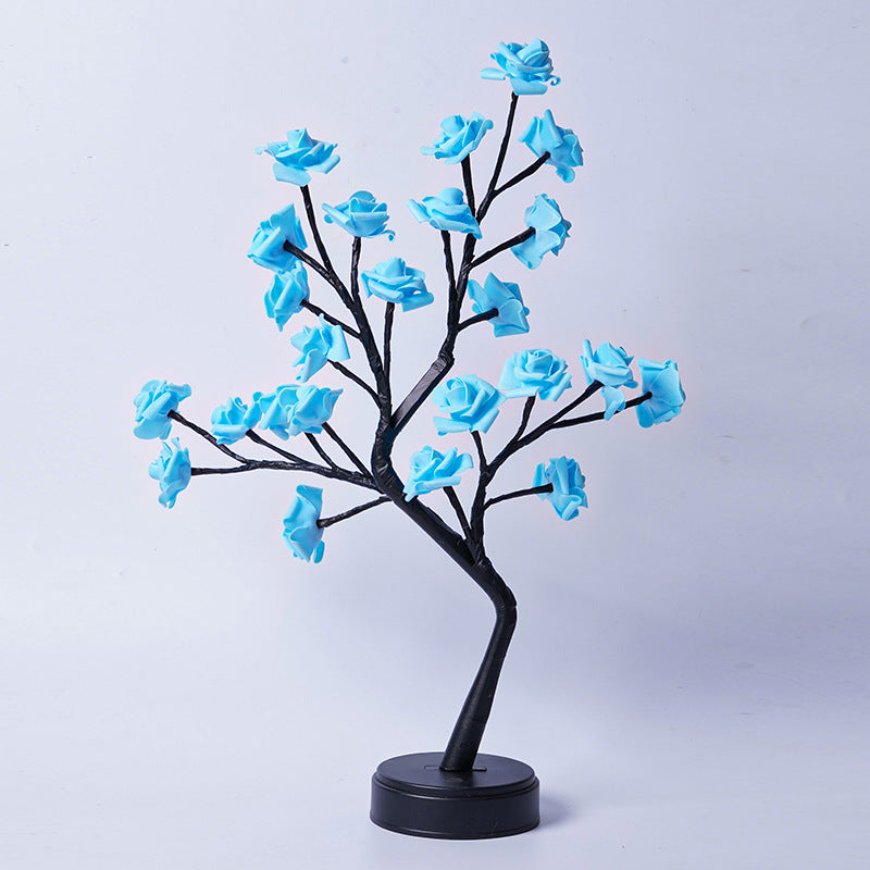 Bordslampa Blomma Träd Rose Lampor Fairy Skrivbord Nattlampor USB-drivna presenter till bröllop Alla hjärtans juldekoration