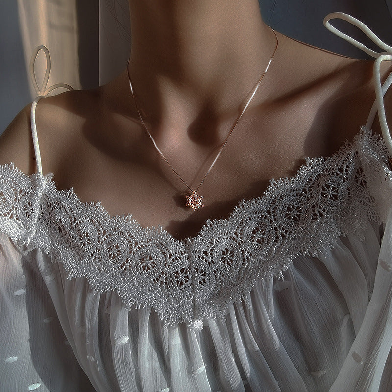 925 Sterling Silver halsband för kvinnor All-match nisch