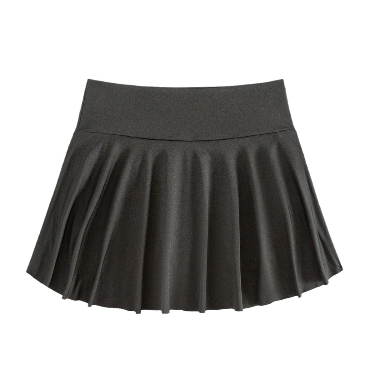 Professional Spring A-Line Pleated High Waist Hip Hugging Skirt - Polyester Commuting (Grey, XXS-XXL, 18-24 Years)