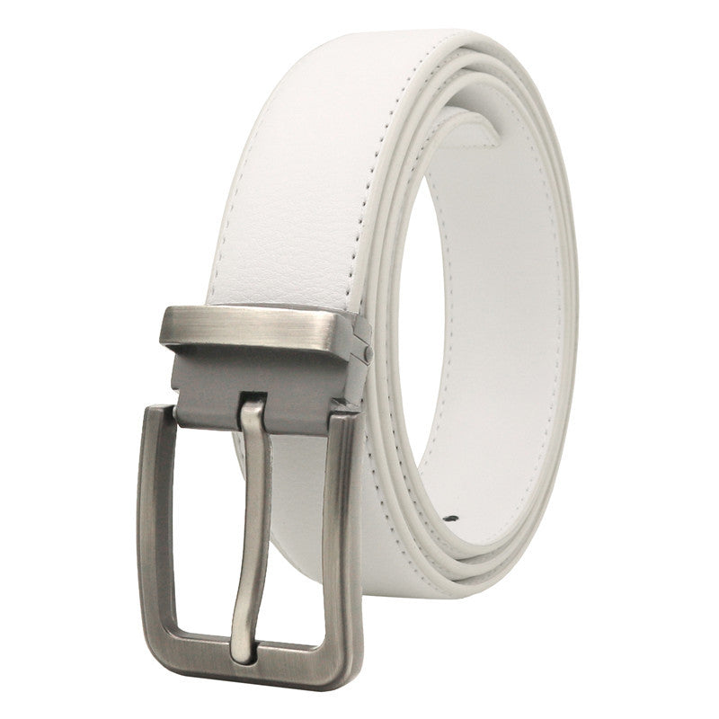 Men's Casual Pin Buckle Leather Belt - Relaxed Sophistication