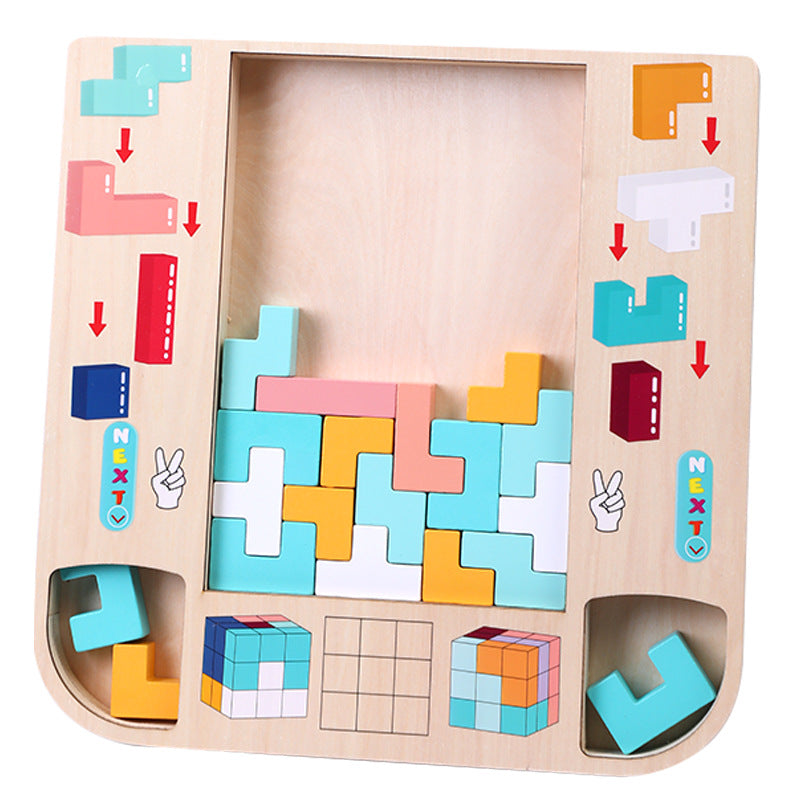 Puzzle éducatif en bois pour enfants, jouet en trois dimensions, éducation précoce