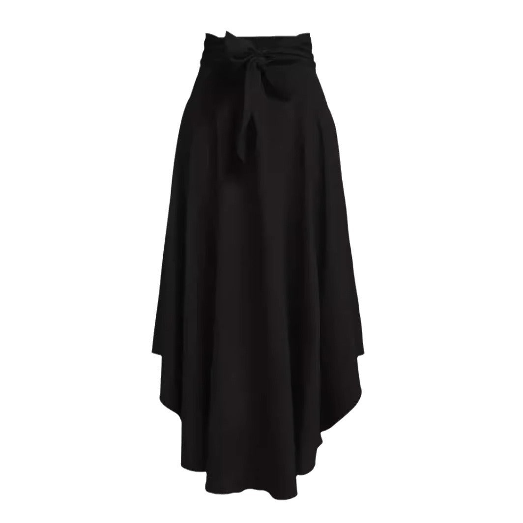 Professional Casual Women's Midi Ruffled Skirt - Cotton Flounced Design (4 Colors, XS-XXL, Mid-Length)