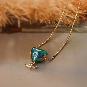 Collier pendentif avion d'amour pour femmes