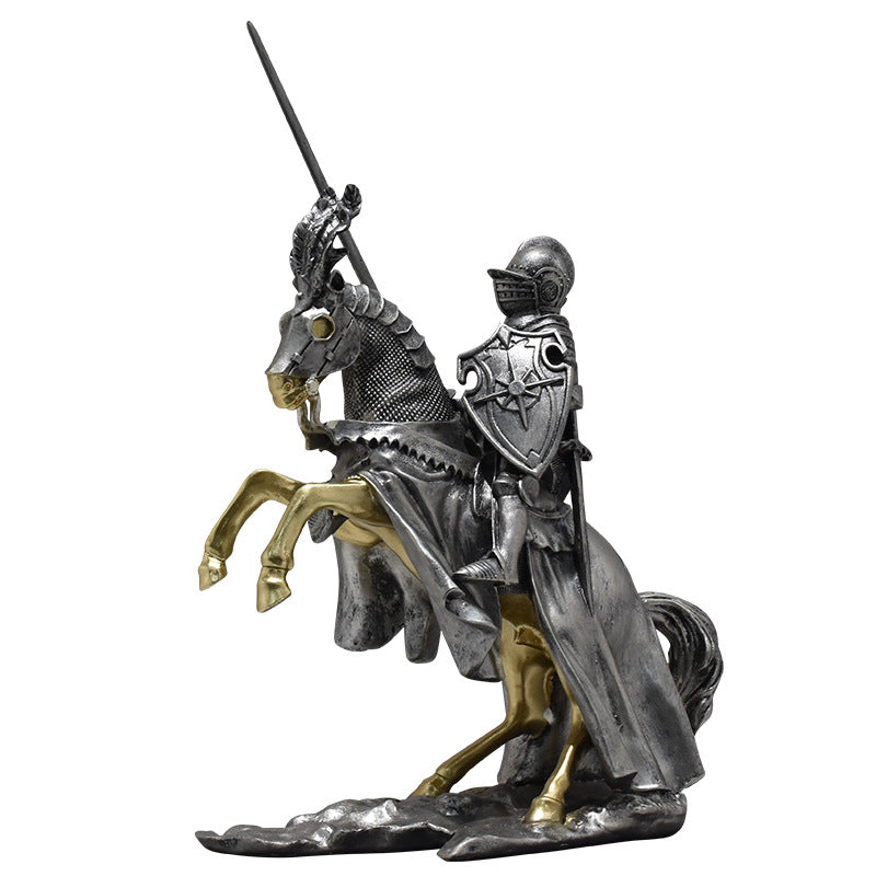 Ornements de chevalier rétro, décorations de bureau