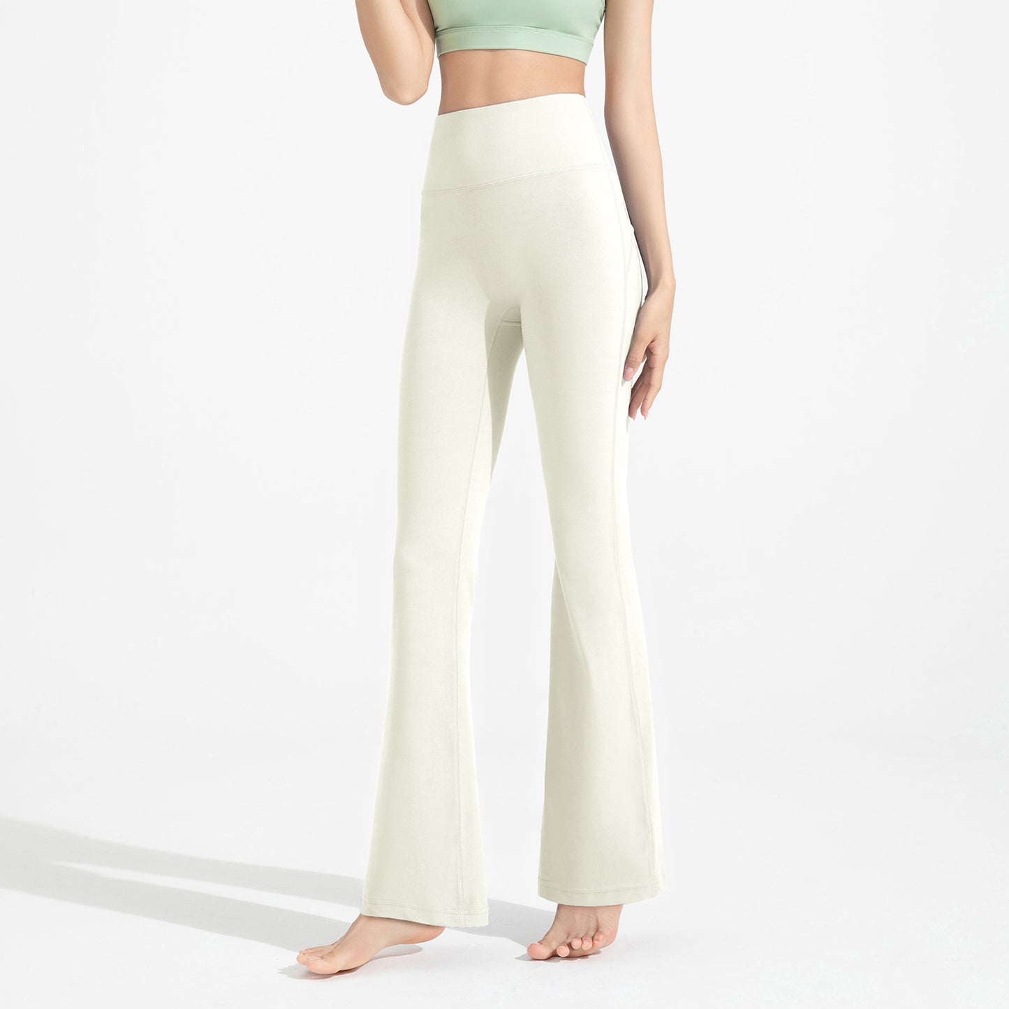 Antibacterial Yoga Bell-bottom Pants Women Lycra - Hygienic Performance