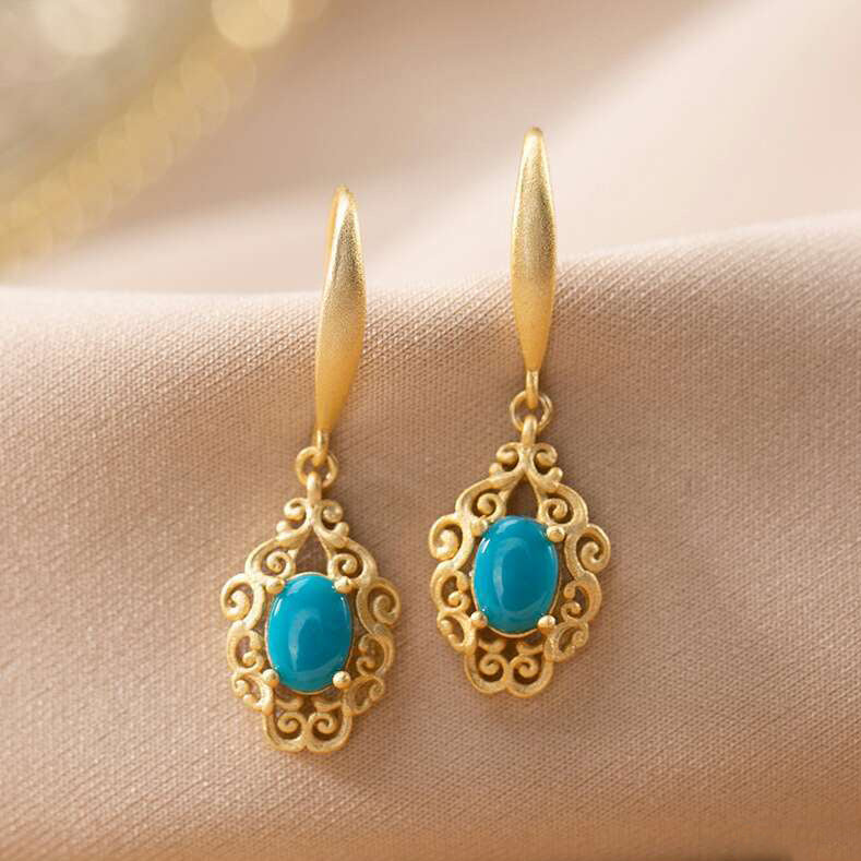Retro Turquoise Earrings - Vintage Jewelry Collection