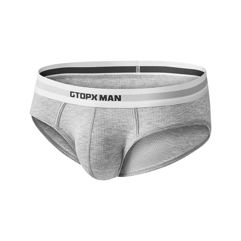 Fashion Solid Color Thread Men's Triangle Underpants