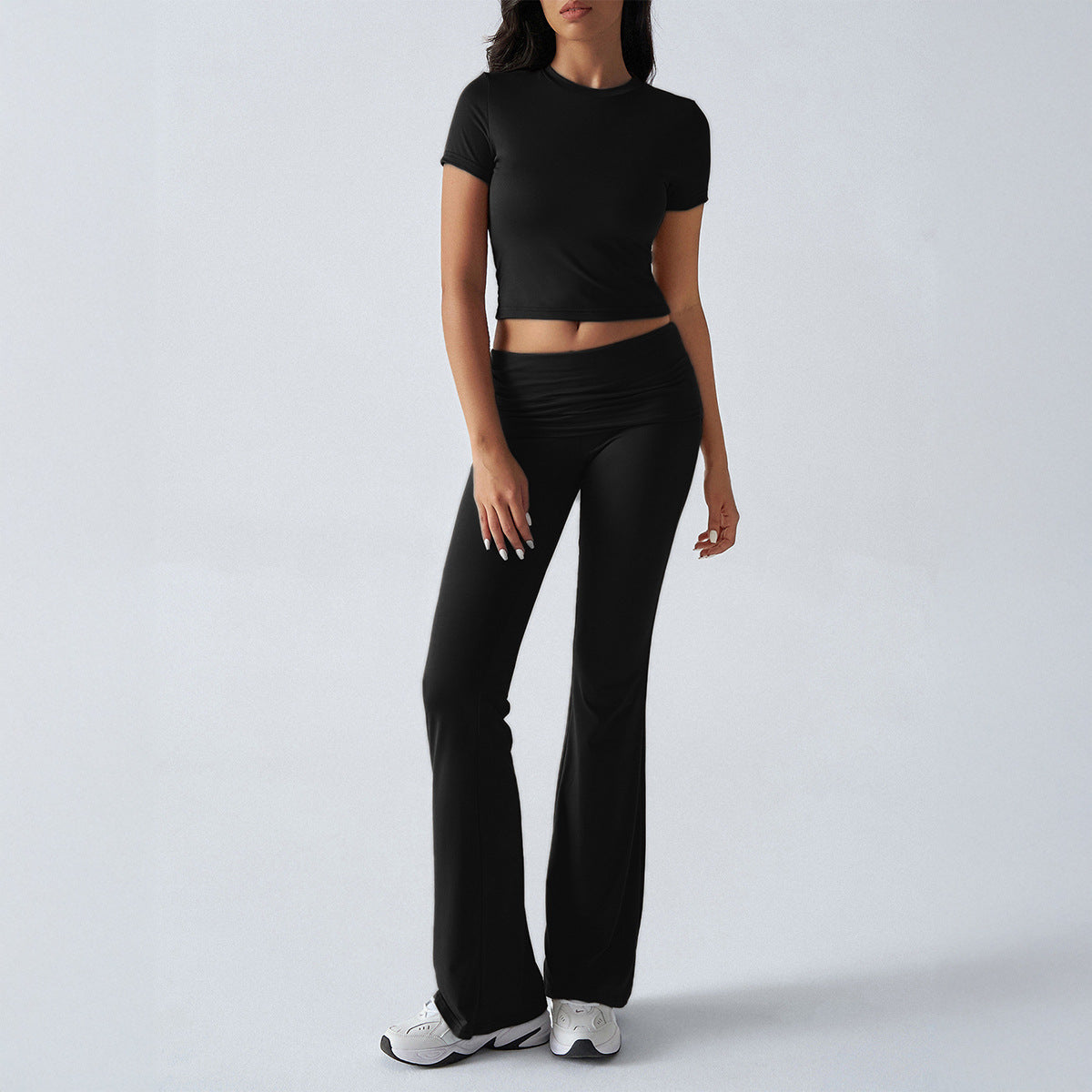 Avslappnad enfärgad Slim Fit kortärmad byxa kostym