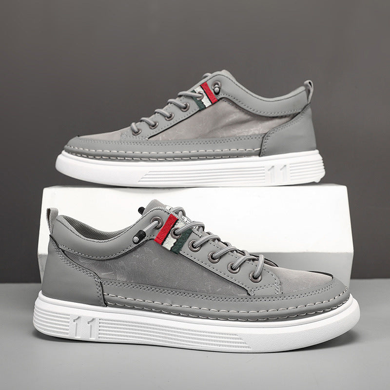 Casual Men's Sneakers High-end Versatile Canvas Sneakers Bandage Dress