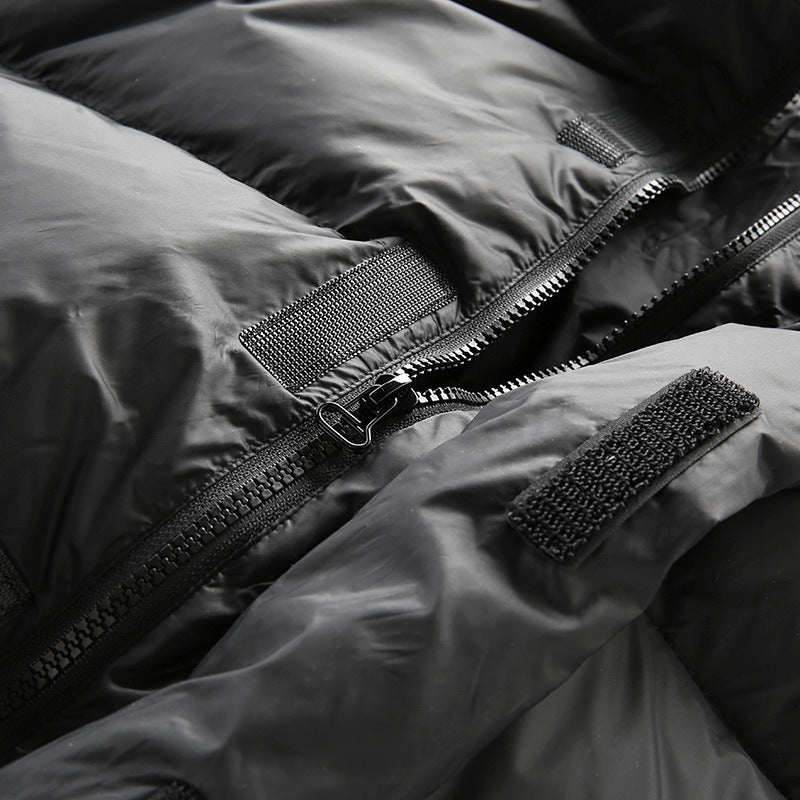 Doudoune noire à col montant pour homme