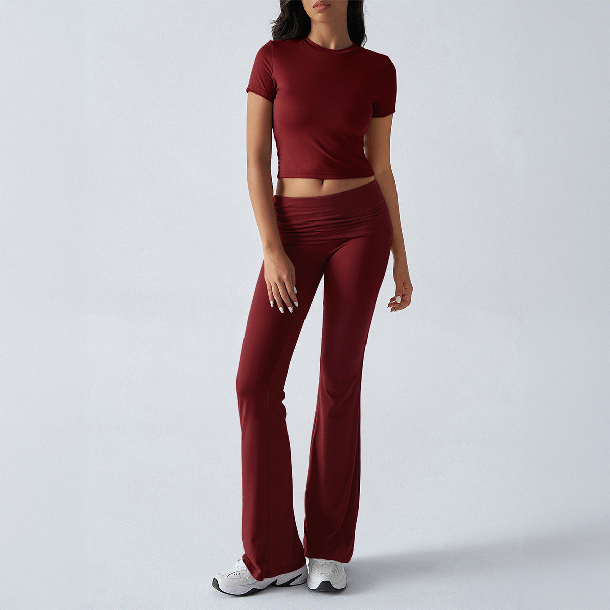 Avslappnad enfärgad Slim Fit kortärmad byxa kostym