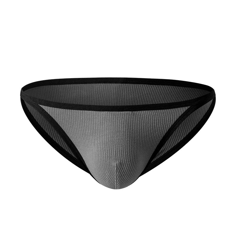 Men's Narrow Edge Sexy Low Waist Small Briefs Single Layer Thin