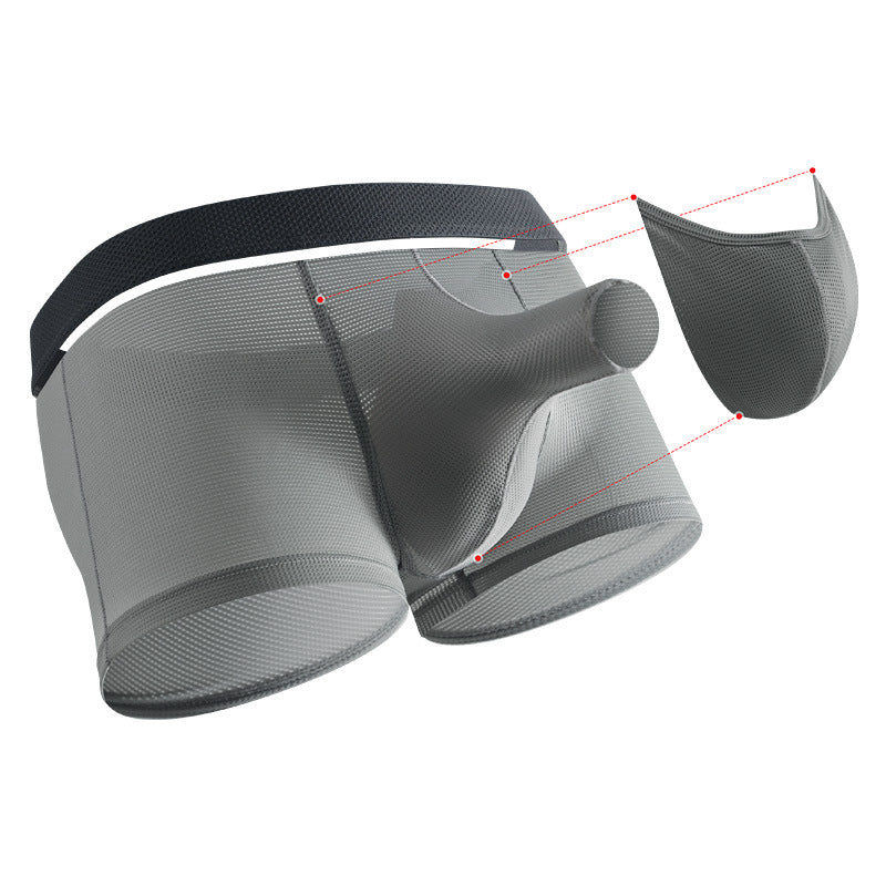 Men's Ice Silk Boxer Mesh Breathable Underwear