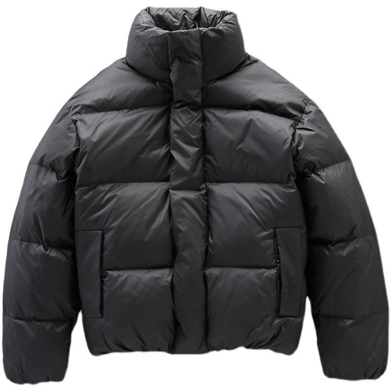 Doudoune noire à col montant pour homme