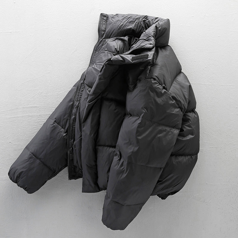 Doudoune noire à col montant pour homme