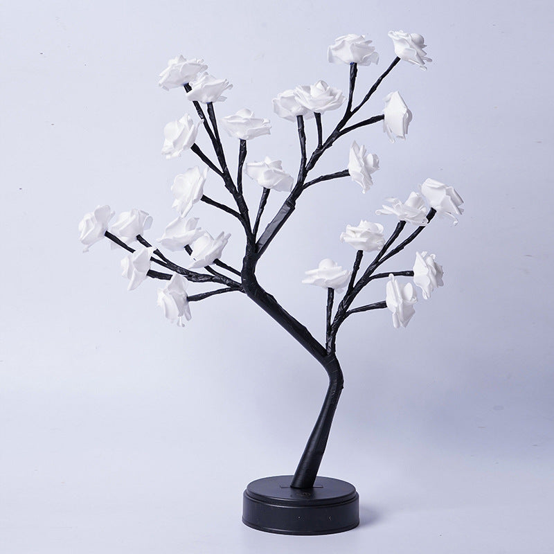 Bordslampa Blomma Träd Rose Lampor Fairy Skrivbord Nattlampor USB-drivna presenter till bröllop Alla hjärtans juldekoration