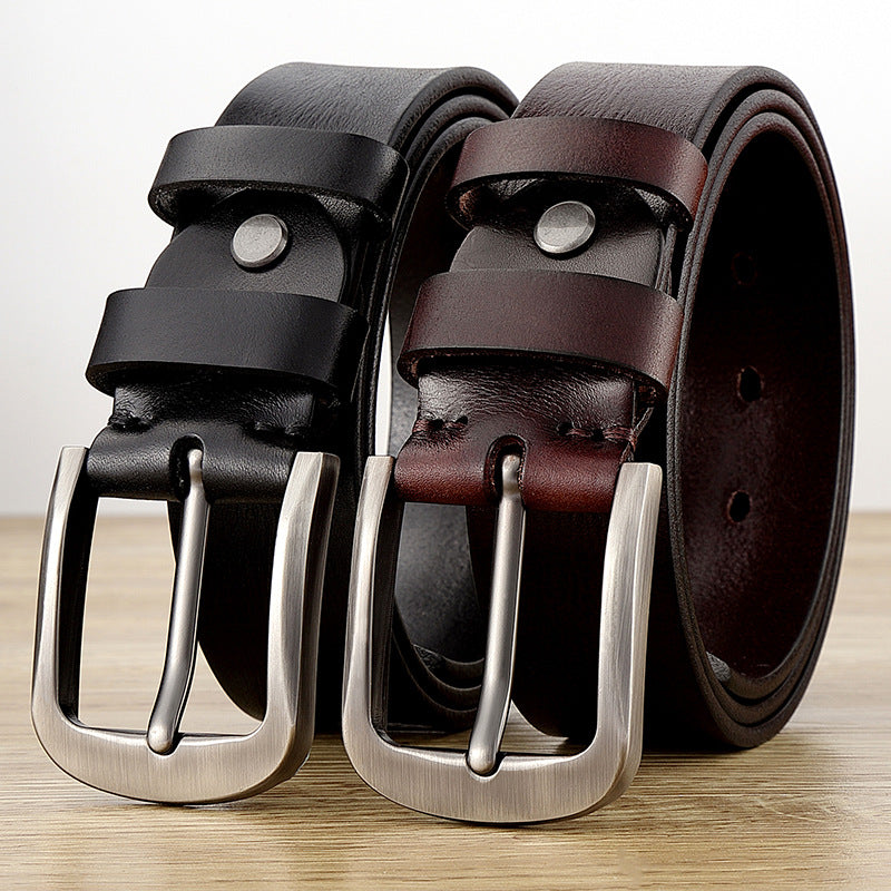 Men's First Layer Cow Leather Belt - Pure Authenticity