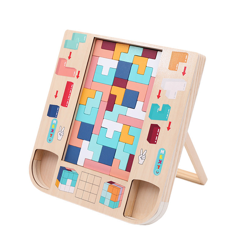Puzzle éducatif en bois pour enfants, jouet en trois dimensions, éducation précoce
