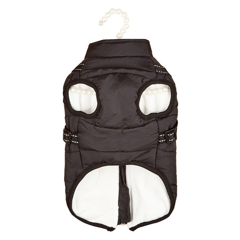 Vêtements rembourrés de coton pour chien chaud pour animaux de compagnie Gallus réfléchissant épaissi doublé de polaire