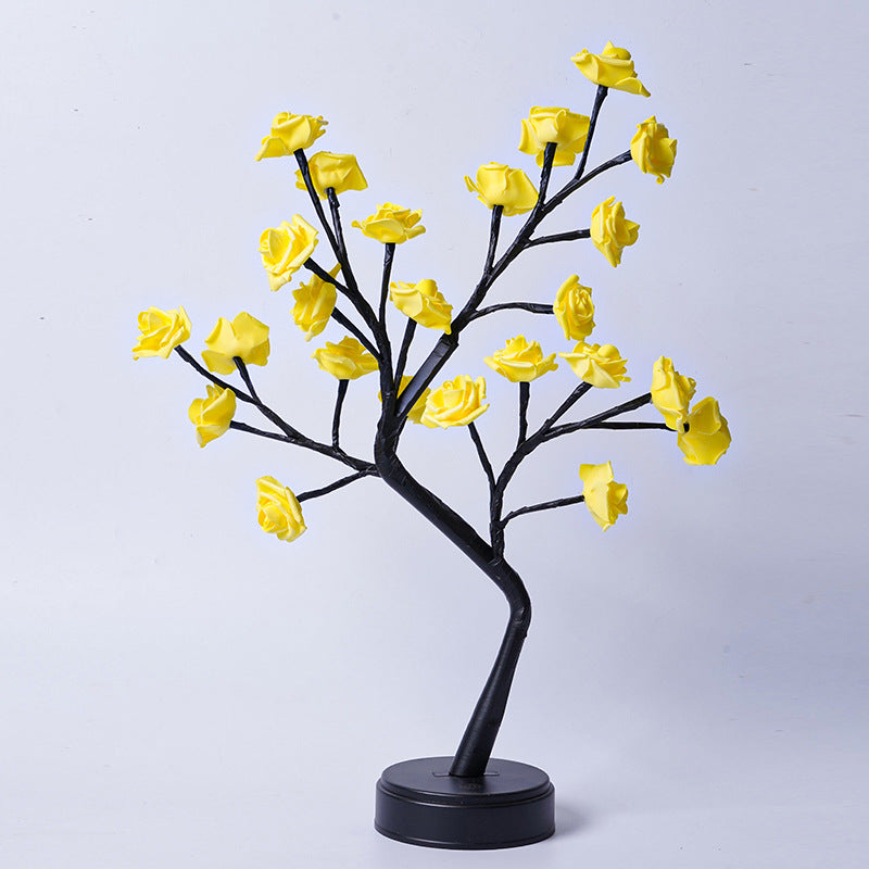 Bordslampa Blomma Träd Rose Lampor Fairy Skrivbord Nattlampor USB-drivna presenter till bröllop Alla hjärtans juldekoration