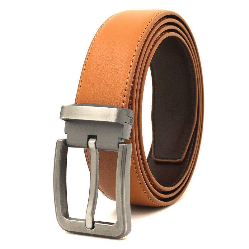 Men's Casual Pin Buckle Leather Belt - Relaxed Sophistication