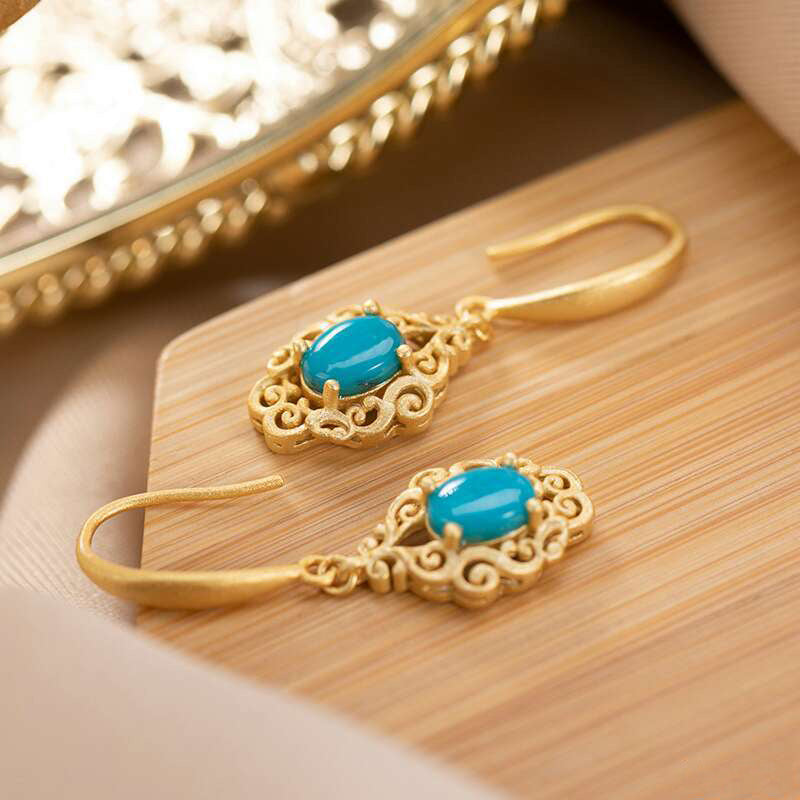 Retro Turquoise Earrings - Vintage Jewelry Collection