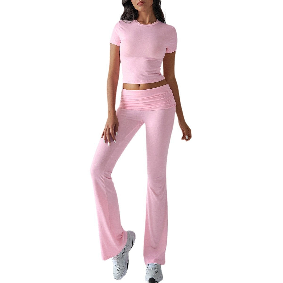 Avslappnad enfärgad Slim Fit kortärmad byxa kostym