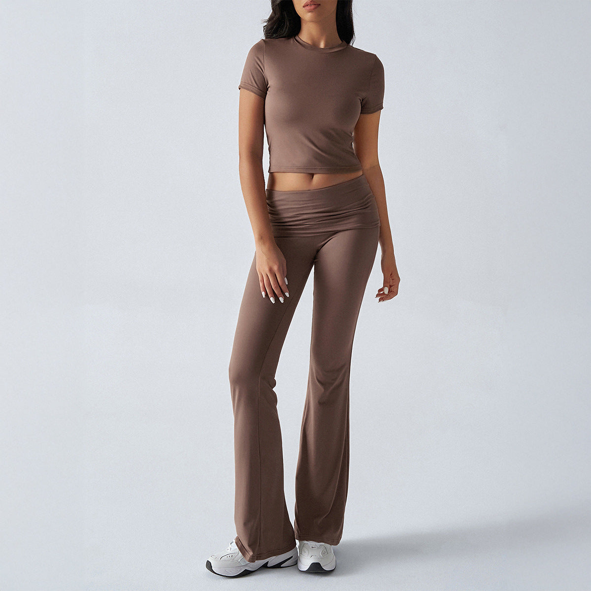 Avslappnad enfärgad Slim Fit kortärmad byxa kostym