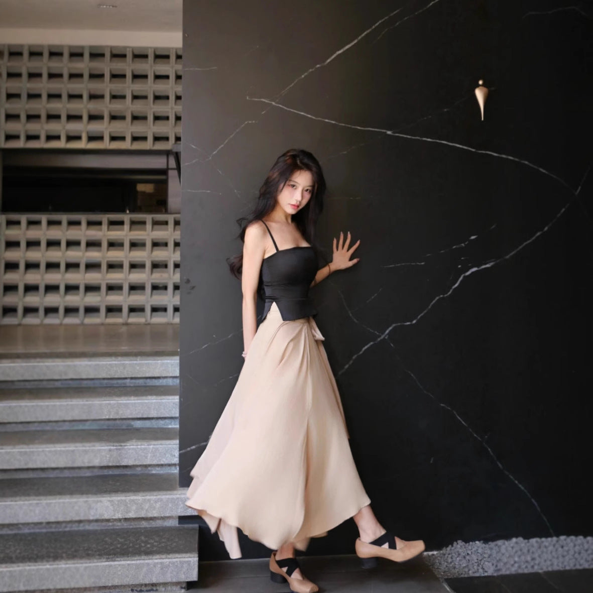 Professional High Waist Bubble Bud Skirt - Playful Pattern Design (High-Quality Materials, Statement Piece)