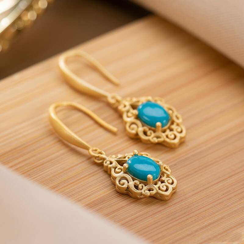 Retro Turquoise Earrings - Vintage Jewelry Collection