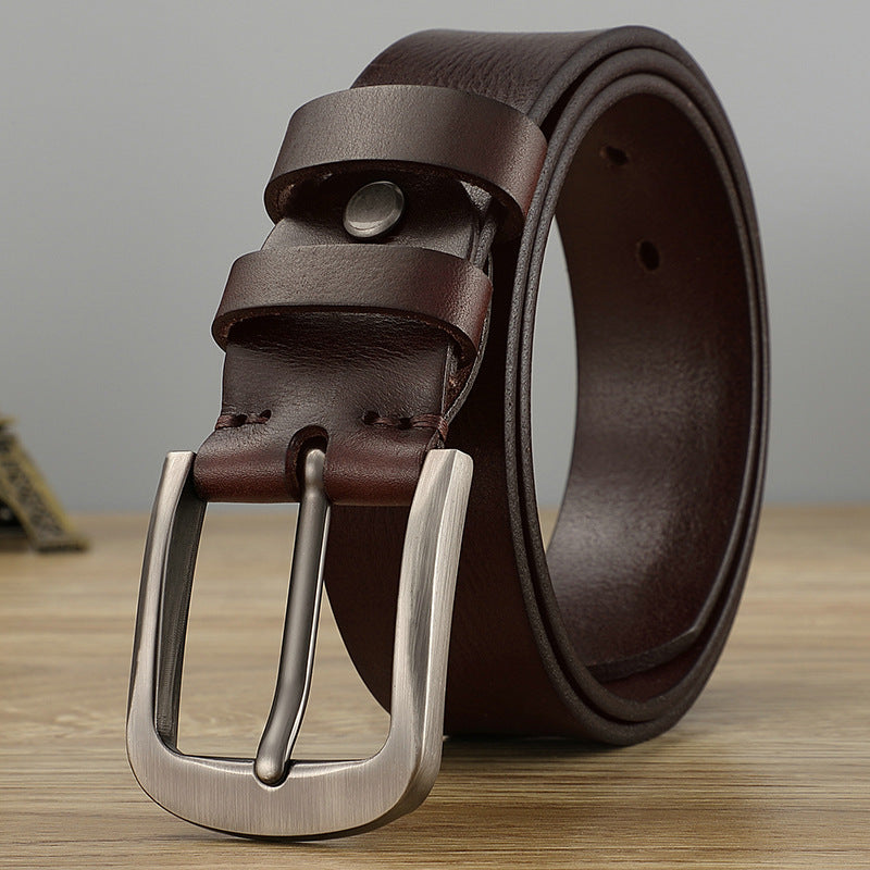 Men's First Layer Cow Leather Belt - Pure Authenticity